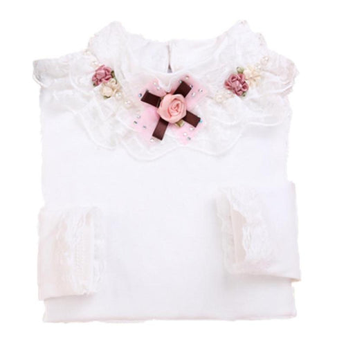 Rose Design Long Sleeve Blouse