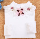 Rose Design Long Sleeve Blouse