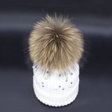 Pearl Knitted Pom Pom Beanie