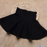Feather Ball Side Zipper Skirt