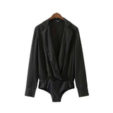 Retro Elastic Waist Blouse Romper
