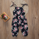 Floral Print Suspender Jumpsuit