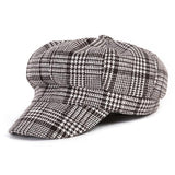 Vintage Checker Felt Beret