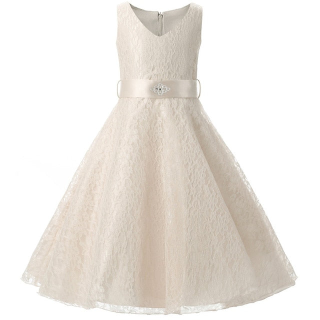 Laced Flower Girl Wedding Dress