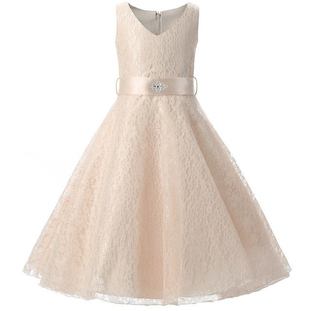 Laced Flower Girl Wedding Dress