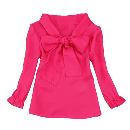 Large Bow Chiffon Blouse