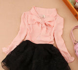 Large Bow Chiffon Blouse