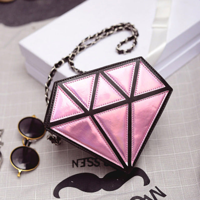 3D Diamond Shape Shoulder Bag