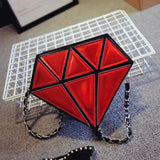 3D Diamond Shape Shoulder Bag