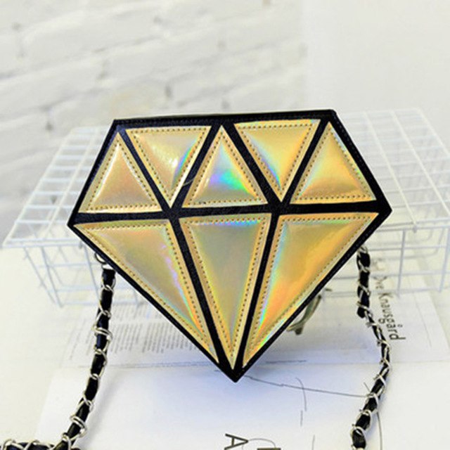 3D Diamond Shape Shoulder Bag