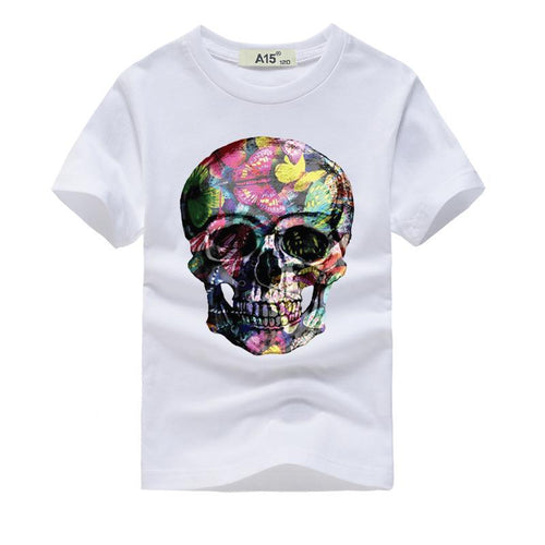 3D Skull Print T-Shirt