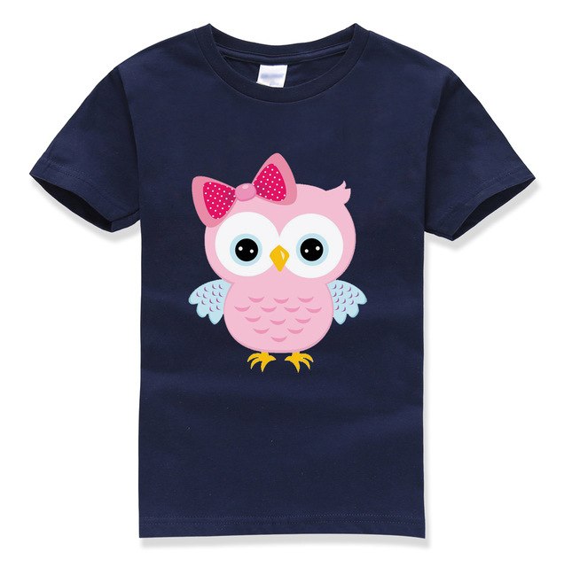 Cartoon Owl Print T-Shirt