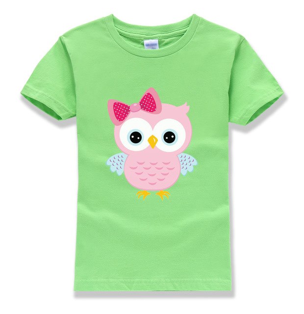 Cartoon Owl Print T-Shirt