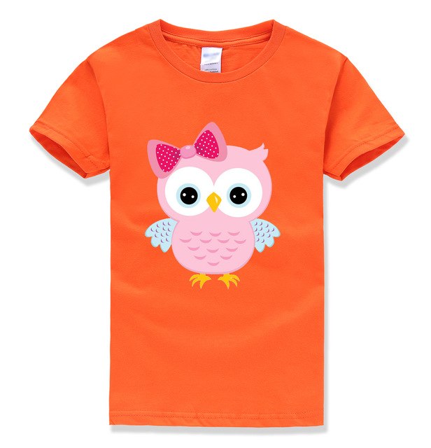 Cartoon Owl Print T-Shirt