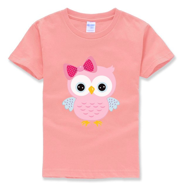 Cartoon Owl Print T-Shirt