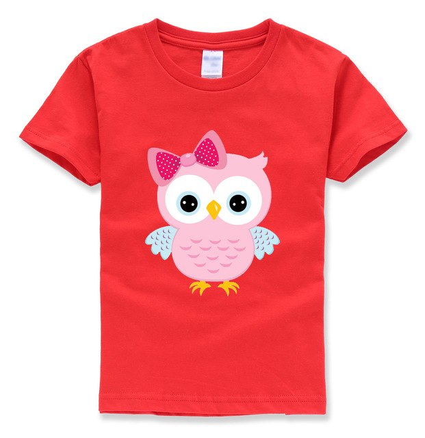 Cartoon Owl Print T-Shirt