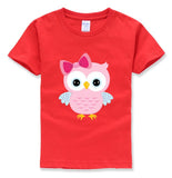 Cartoon Owl Print T-Shirt