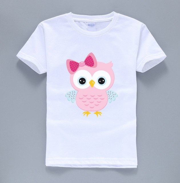 Cartoon Owl Print T-Shirt