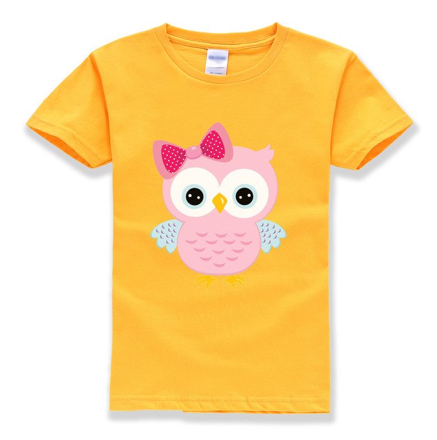 Cartoon Owl Print T-Shirt