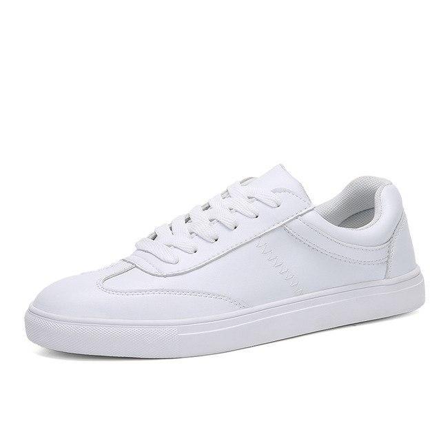 Leather Lace-Up Platform Sneakers