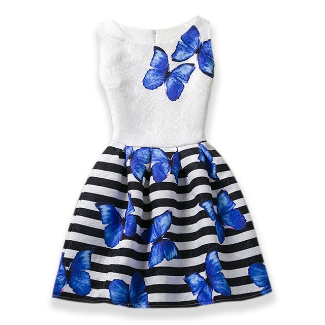 Butterfly Petal Print Dress