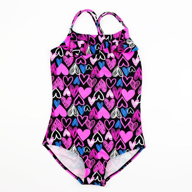 Love Heart Print Swimsuit