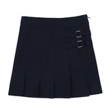Dual Buckle Formal Skirt