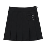 Dual Buckle Formal Skirt