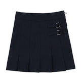 Dual Buckle Formal Skirt