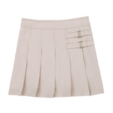 Dual Buckle Formal Skirt