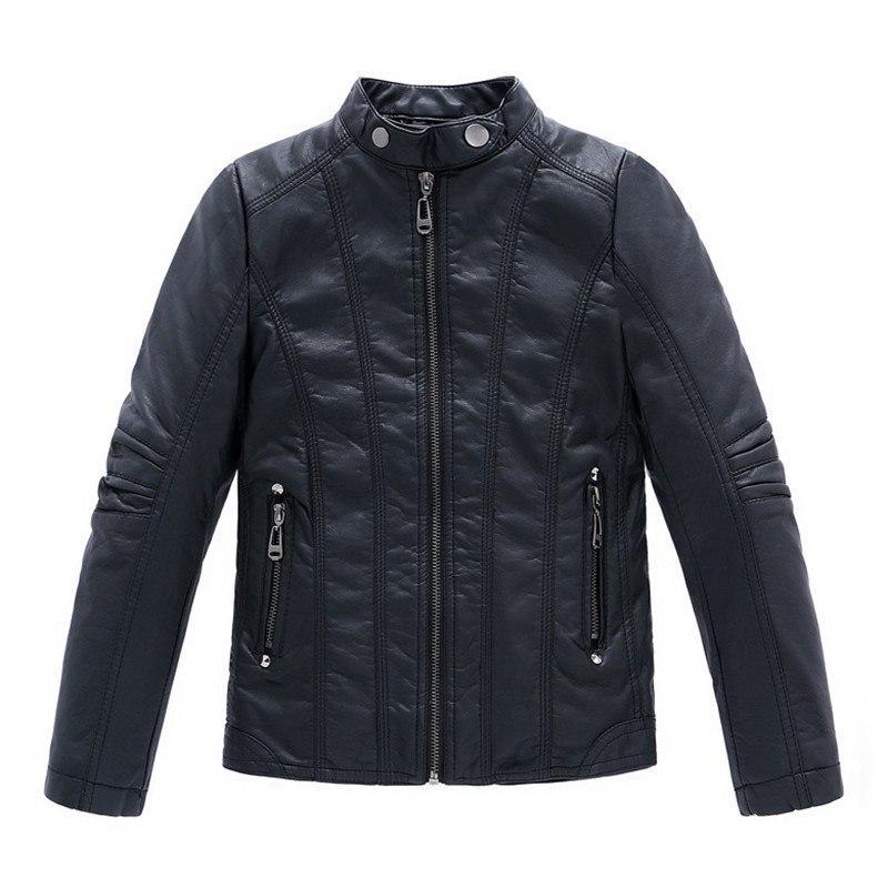Leather Short Collar Jacket