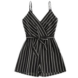 Vintage Striped V-Neck Playsuit