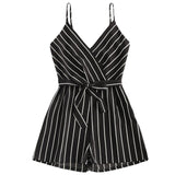 Vintage Striped V-Neck Playsuit