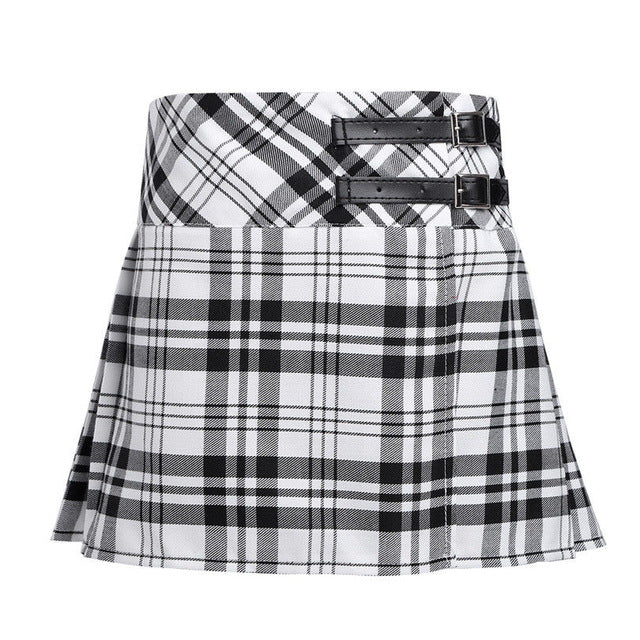 Tartan Dual Buckle Skirt