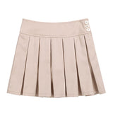 Pleated Side Zipper Skirt