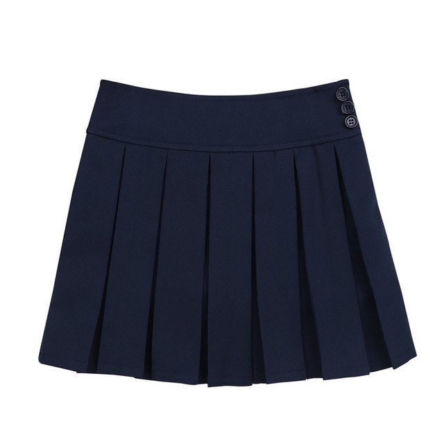 Pleated Side Zipper Skirt