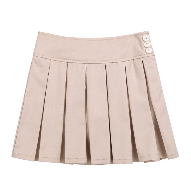 Pleated Side Zipper Skirt