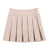 Pleated Side Zipper Skirt