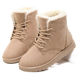 Fleeced Lace Up Winter Boots