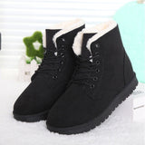 Fleeced Lace Up Winter Boots