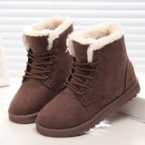 Fleeced Lace Up Winter Boots