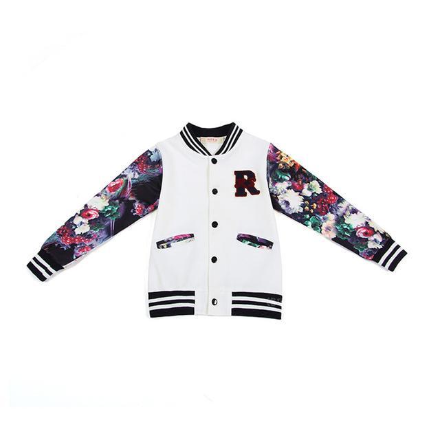 Floral Baseball Jacket