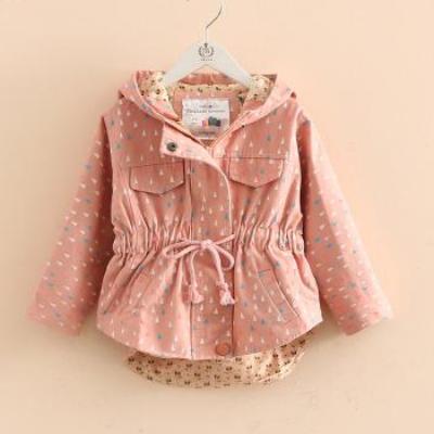 Polka Dot Winter Trench Coat