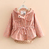 Polka Dot Winter Trench Coat