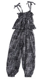 Black And White Sleeveless Jumpsuit