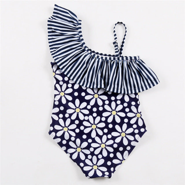 Daisy Print Oblique Swimsuit