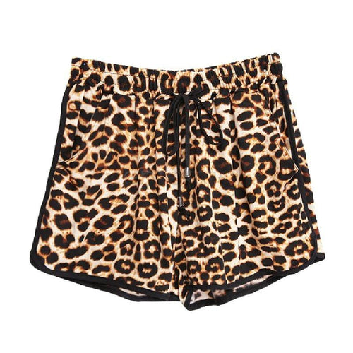Leopard Print Casual Shorts