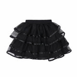 Layered Mesh High Waist Skirt