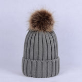 Knitted Pom Pom Winter Beanie