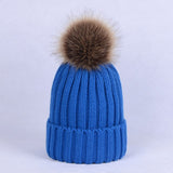 Knitted Pom Pom Winter Beanie